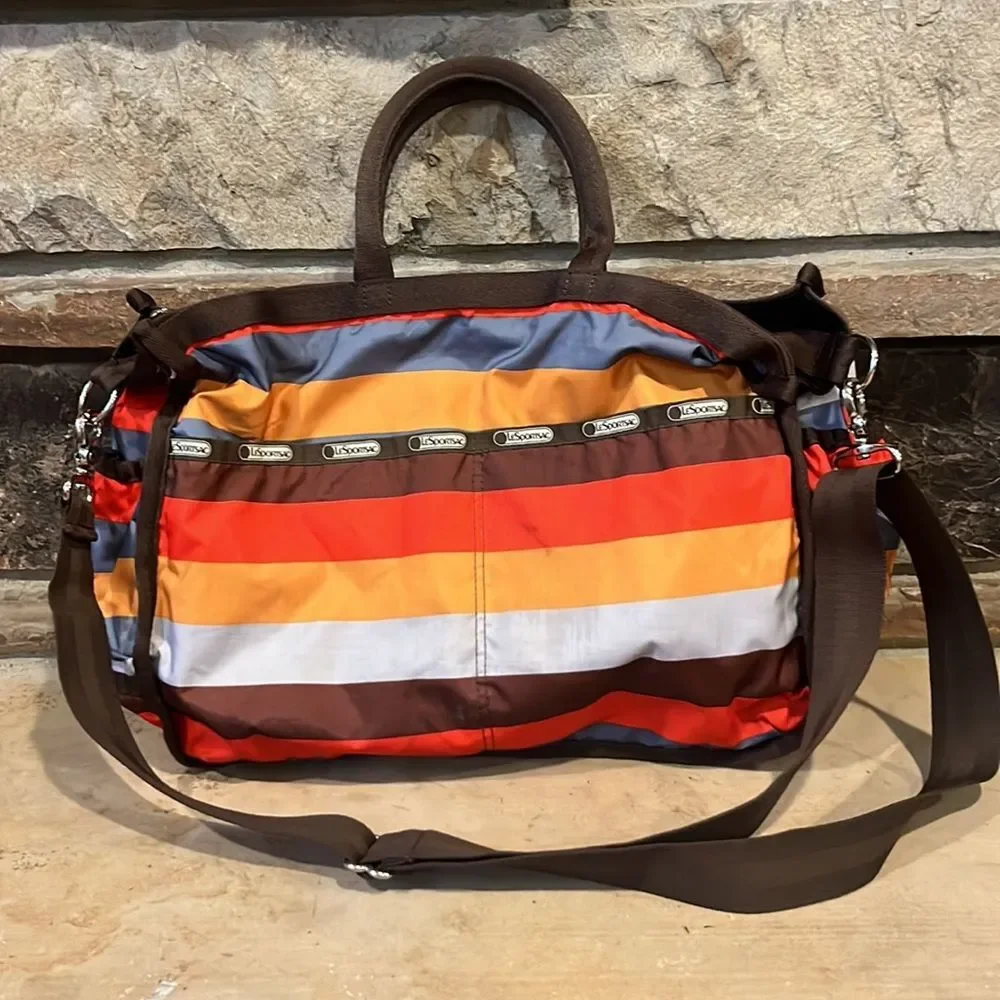 Le Sportsac Striped Ripstop Diaper Bag with Changing Pad